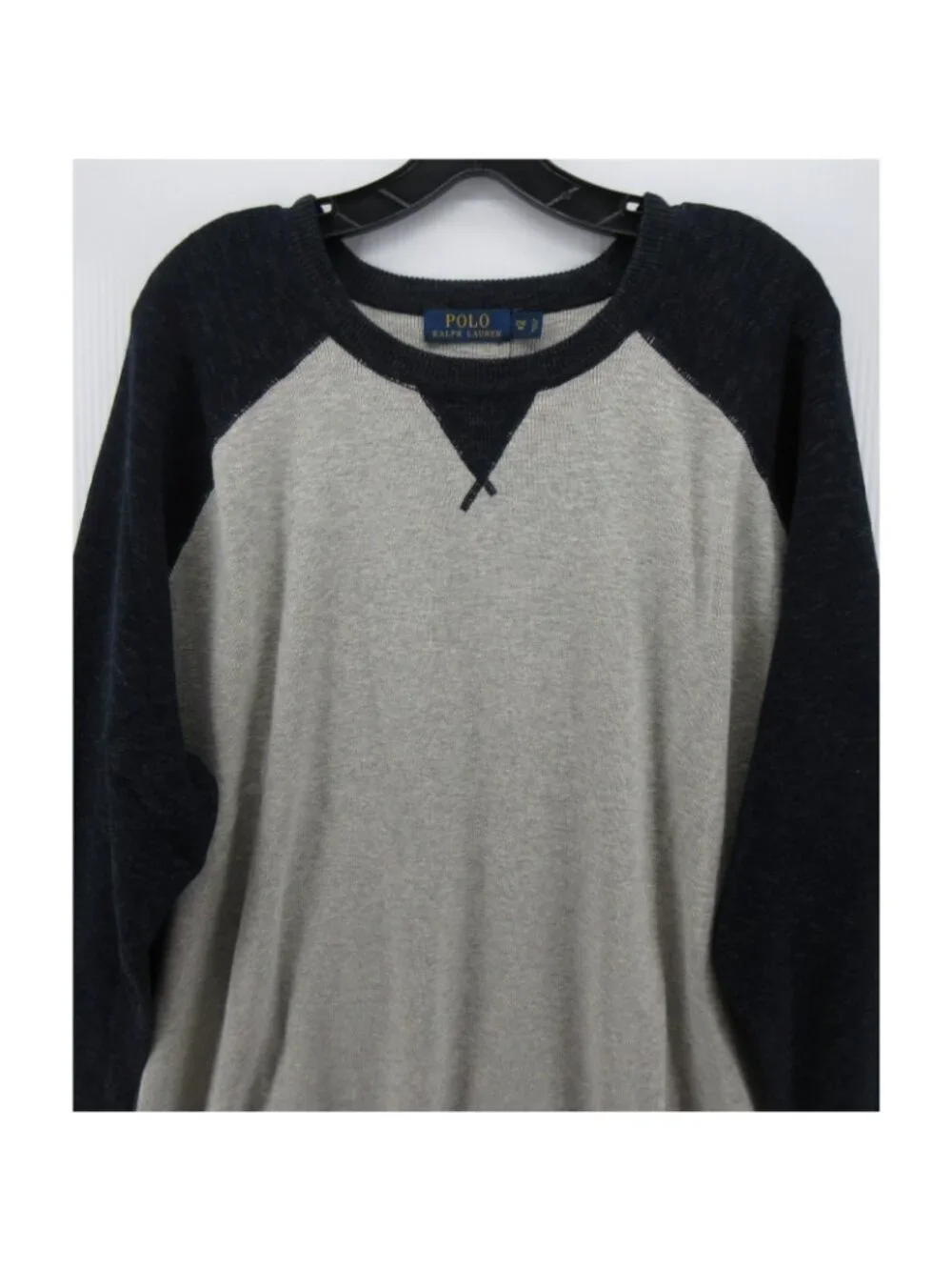 Polo Ralph Lauren Sweater 2XB Big Pullover Raglan P Logo Knit Crewneck